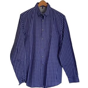 Geoffrey Beene Purple & Lavender Plaid Dress Shirt